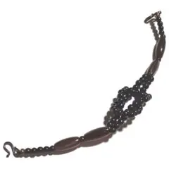 レディース　羽織紐　黒　焦げ茶　こげ茶色　黒色　アンティーク　昭和　レトロ　着物