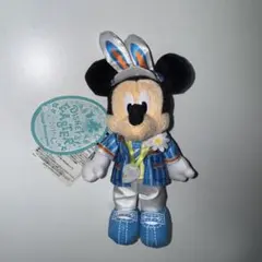 ディズニーランド イースター ミッキー ぬいぐるみバッジ タグ付き