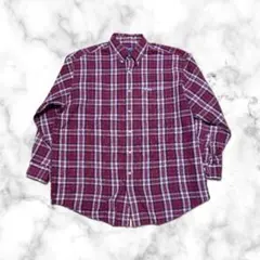 CHAPS チャップス ラルフローレン赤 チェック シャツ 長袖 XL