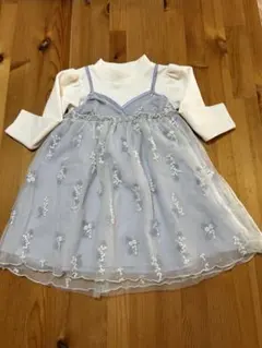 après les cours 花柄刺繍ワンピース90cm