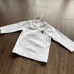 familiar フリル襟シャツ 80サイズ ホワイト