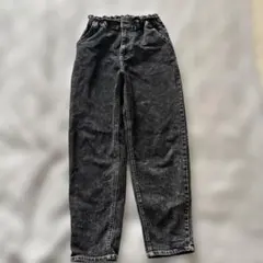 ブラックデニムパンツ ゴムウエスト　しまむら