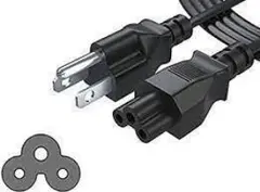 AC100v電源ケーブル3P- 3Pミッキータイプ　2Pアダプタ付き1本