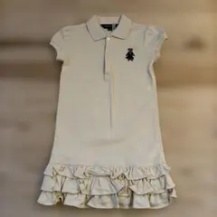 おねえちゃん様専用@Ralph Lauren ベア刺繍 ワンピース@生成り120