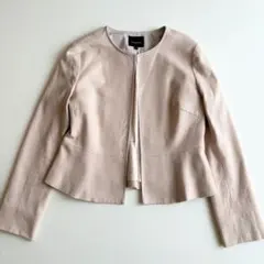 美品✨Demi-Luxe BEAMS ノーカラージャケット 38 ベージュのサムネイル