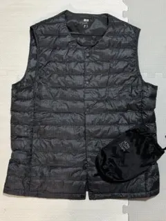 ユニクロ UNIQLO ダウンベスト チェック柄　XL　メンズ