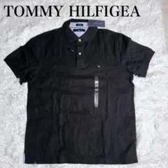 TOMMY HILFIGER ブラック ポロシャツ　シンプル　メンズ