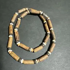 ネックレス ウッドビーズ 軽い カジュアル ヴィンテージ ユニセックス