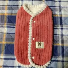 犬服 フリース ピンク クマデザイン M