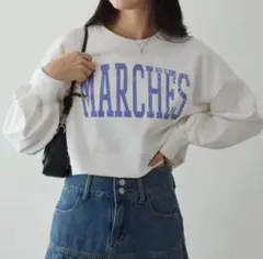 クロップドスウェット ホワイト