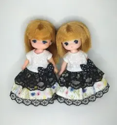 1044☆　ハンドメイド　リカちゃん　ミキちゃん　マキちゃん　服　ワンピース