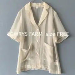 LOWRYS FARM シアーシャツ 透け感 オーバーサイズ ライトベージュ