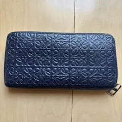 LOEWE アナグラム ラウンドファスナー 長財布 ネイビーのサムネイル