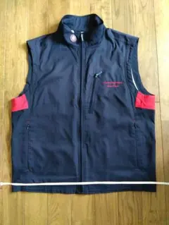 Munsingwear メンズ ゴルフ ベスト ネイビー×レッド