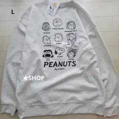 スヌーピー キャラクター集合 刺繍 トレーナー スウェット L