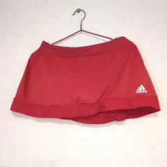 adidas テニスウェア　スコート　レッド　レディースL　インナーパンツのサムネイル