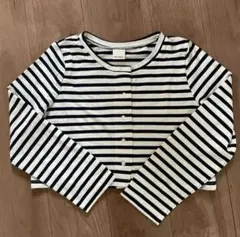 カーディガン ボーダー トップス　ボレロ丈　ショート丈