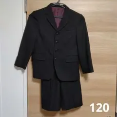120 スーツ 入学式　男の子　黒 サスペンダー付き