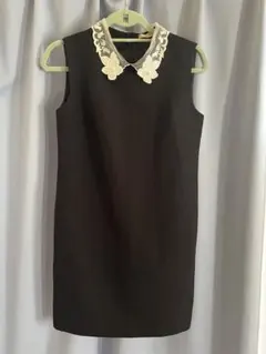 お上品♡MIIA 襟付きブラックワンピース