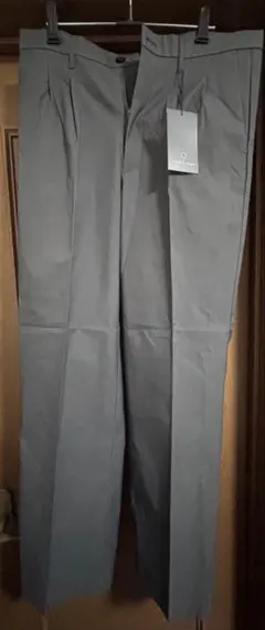 ストレッチ 2タック チノパンツ スラックス　グレー　Lのサムネイル