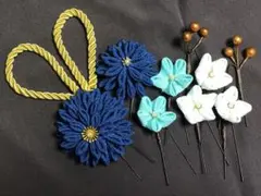 つまみ細工　髪飾り　成人式　結婚式　七五三