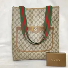 正規品　グッチ　トートバッグ　GG柄　オールドグッチ