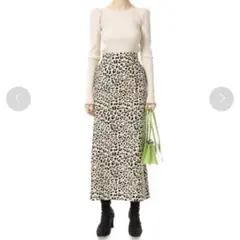 ✨未使用級✨SLY スライ　スリットロングスカート　タイトスカート　豹柄　S