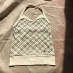 y2k 00s archive BURBERRYノバチェックホルターキャミ　38