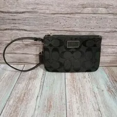COACH コーチ ポーチ ミニポーチ キャンバス シグネチャー 小物入れ