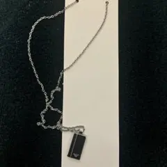 EVA ロゴ付きシルバーペンダントネックレス