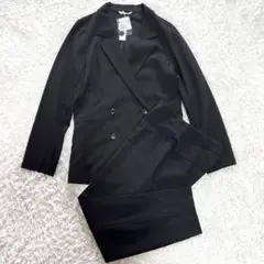 新品　M.DEUX　パンツスーツ　ブラック ダブルブレストスーツ 上下セット