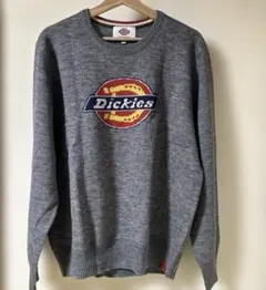 Dickies グレー ニットセーター ロゴ入り