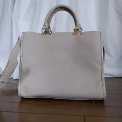 likedreamsオフホワイト2wayショルダーハンドバッグレディース