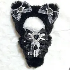 ぬい服　着ぐるみ　にじぱぺっと10cm 11cm 黒猫　黒 しっぽ付き