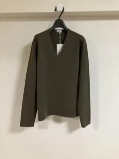 [新品タグ付き]ユニクロU　ルメール　ミラノリブVネックセーター　Mカーキ