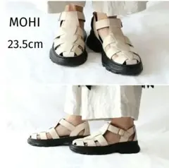 美品 MOHIモヒ レザー 厚底 グルカサンダル オフホワイト 23.5cmのサムネイル