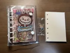 A7ラブブシャカシャカシール帳ノート　クリアファイル リフィル10枚と表紙付き
