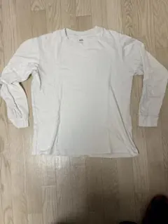 ユニクロ　UNIQLO 長袖カットソー　ホワイト　メンズ　長袖　Lサイズ