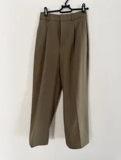 UNIQLO＊タックワイドパンツ レディース オリーブ Sサイズ