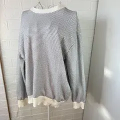 GLOBAL WORK ドット柄ニットトレーナーサイズM. M157