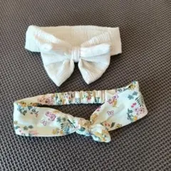 ベビー　リボン付きヘアバンド　2点セット