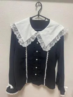 DearMyLove 刺繍レースフリルセーラーブラウス