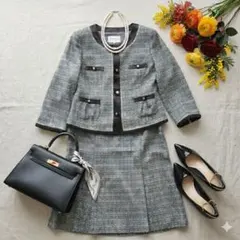 ハナエモリHANAE MORI ツイード セットアップ 40 L フォーマル