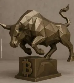 ビットコインブル　ローポリ　オブジェ