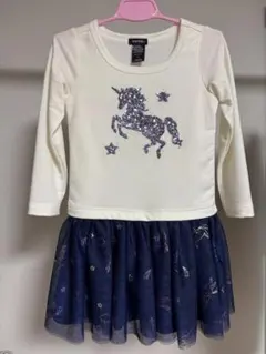 ユニコーン 七分袖 ワンピース 110〜120cm
