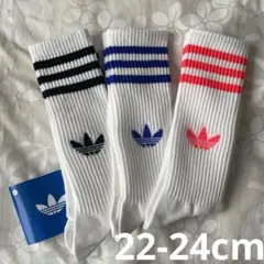 新品　アディダス　靴下　スリーストライプス　ハイクルーソックス　22-24Ｓ