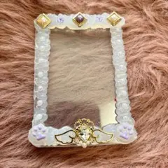 硬質ケース　トレカケース　パープル　紫　メンカラ　透明ホイップ　デコ