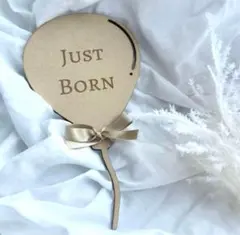 Just Born 木製　レターバナー　ニューボーンフォト