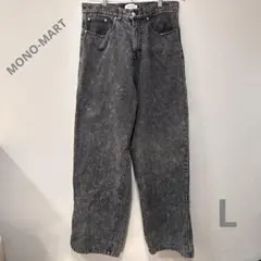 MONO-MART グレー ワイドフィットデニム　メンズ　Lサイズのサムネイル