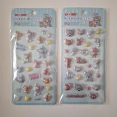 匿名配送 【新品】トムとジェリー　ぷくぷくシール　立体シール　2種セット